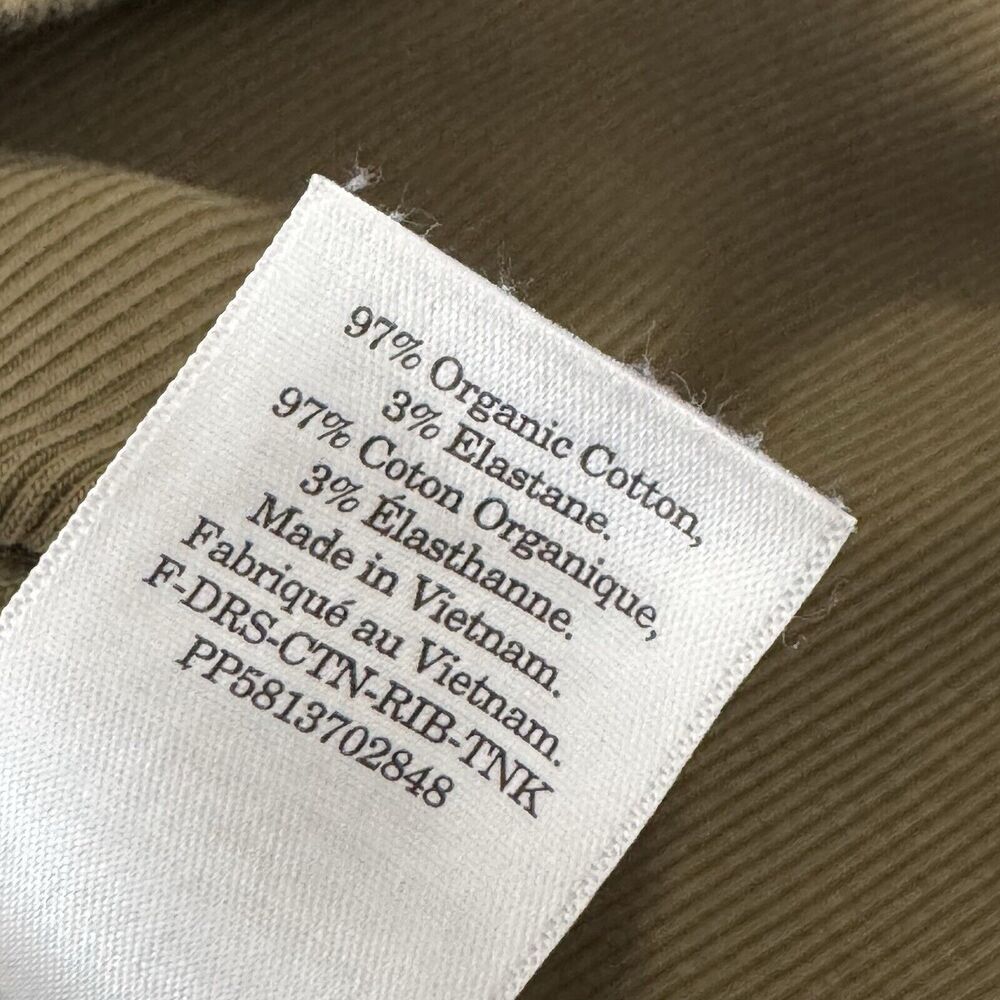 Everlane The Ribbed Tank Midi Dress Size XS Olive Green Organic Cotton Knit - Picture 13 of 13